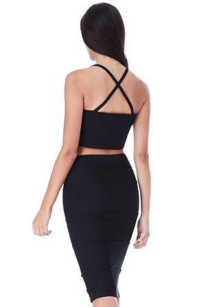 BRALETTE TOP AND BODYCON SKIRT SET