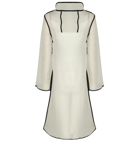 Button Up Translucent Raincoat