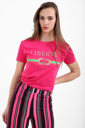Liberte Slogan Printed T shirt